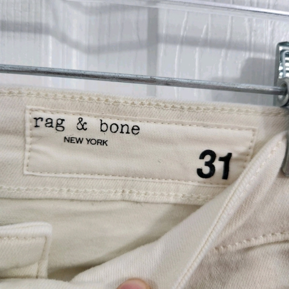 Rag and Bone cream denim casey high rise flare jeans 90s y2k womans size 31 - Picture 7 of 12